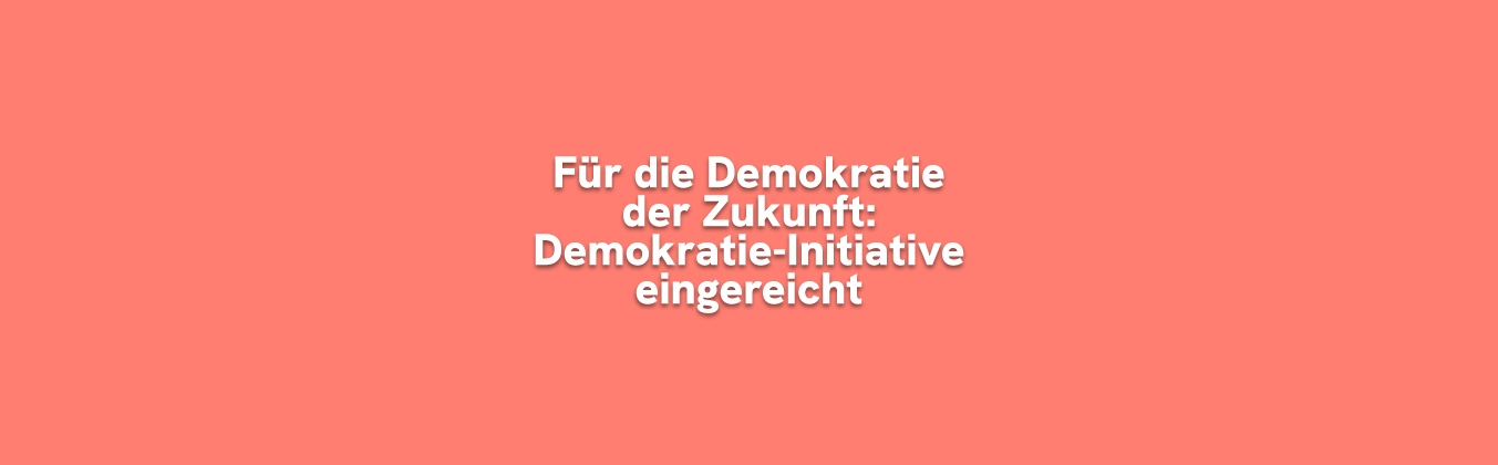 Einreichung der Demokratie-Initiative ist eine historische Wende